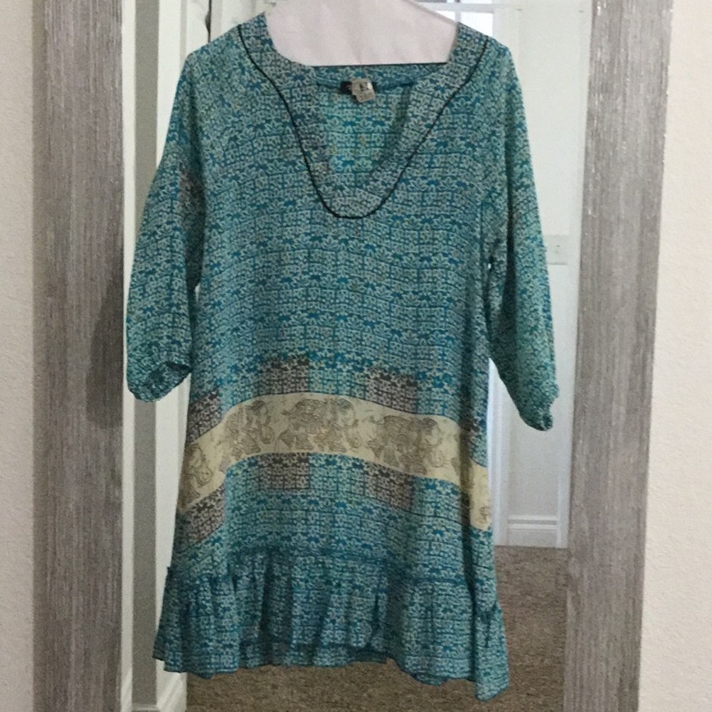 Tolani silk tunic/dress. Size XS